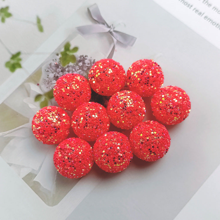 Wholesale 20MM sequin ball Straight hole sequins acrylic beads